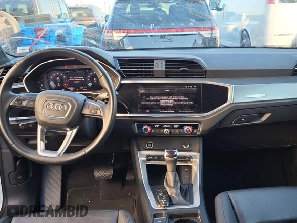 2023 Audi Q3 S line Premium with VIN WA1DECF37P1108975, listed as a IAAI auction lot 42796417 with 58,193 mi miles and . Bid and sale history available at DreamBid. Image 40.