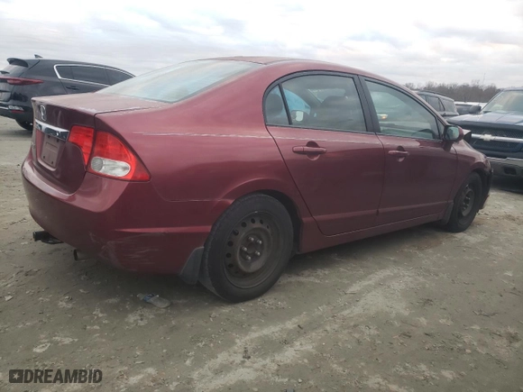2010 Honda Civic Sdn LX with VIN 2HGFA1F56AH535235, listed as a Copart auction lot 85501694 with 169,870 mi miles and Salvage Title. Bid and sale history available at carsss.com. Image 3.