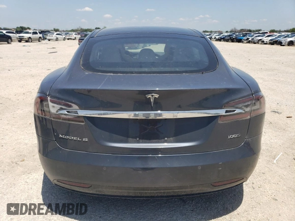 2017 Tesla Model S 100D with VIN 5YJSA1E25HF220902, listed as a Copart auction lot 56442684 with 83,297 mi miles and Salvage title. Bid and sale history available at DreamBid. Image 6.