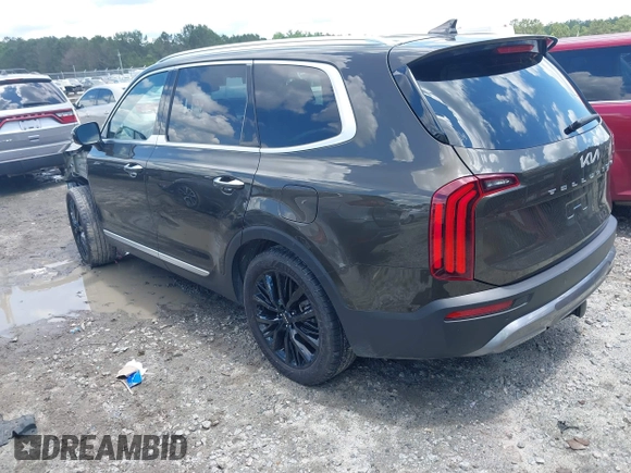 2022 Kia Telluride SX with VIN 5XYP5DHC3NG306763, listed as a IAAI auction lot 42267394 with 110,000 mi miles and . Bid and sale history available at DreamBid. Image 3.
