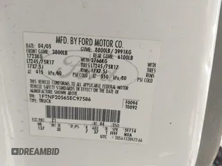 2005 Ford F-250 XL с VIN 1FTNF20565EC97586, выставлен на аукционе IAAI как лот 42387770 с пробегом 252 020 миль миль и . История ставок и продаж доступна на DreamBid. Изображение 9.