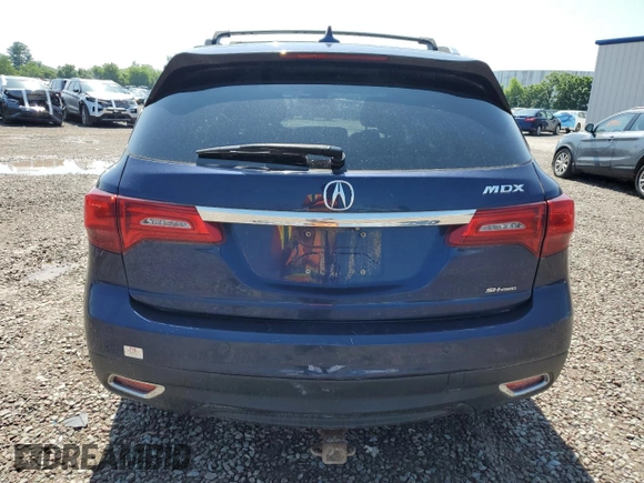 2015 Acura MDX Advance with VIN 5FRYD4H84FB017966, listed as a Copart auction lot 61664895 with Not provided miles and Salvage title. Bid and sale history available at DreamBid. Image 6.