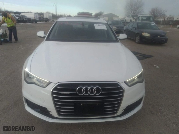 2016 Audi A6 3.0T Premium Plus with VIN WAUFGAFC9GN001624, listed as a IAAI auction lot 41096225 with NaN miles. Bid and sale history available at carsss.com. Image 12.