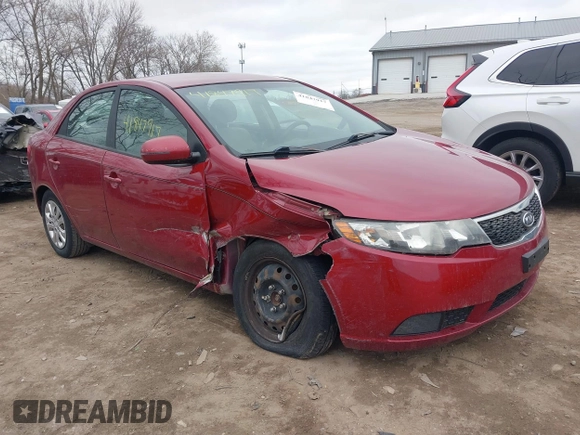 2011 Kia Forte EX with VIN KNAFU4A25B5462577, listed as a IAAI auction lot 41847917 with 136,349 mi miles. Bid and sale history available at carsss.com. Image 1.
