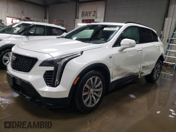2021 Cadillac XT4 AWD Sport with VIN 1GYFZFR48MF023578, listed as a Copart auction lot 41586595 with 47,612 mi miles and Salvage title. Bid and sale history available at DreamBid. Image 1.