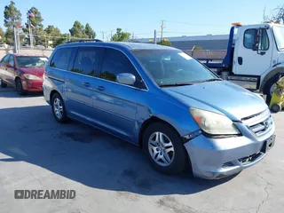 2007 Honda Odyssey EX z VIN 5FNRL38447B005270, wystawiony jako IAAI lot #42549961 z przebiegiem 183 817 mil mil oraz . Historia ofert i sprzedaży dostępna na DreamBid. Obrazek 1.