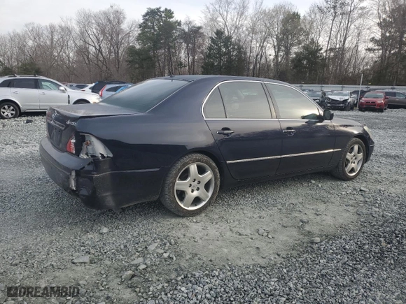 2005 Lexus LS 430 with VIN JTHBN36F555028876, listed as a Copart auction lot 49029315 with 173,719 mi miles and Salvage Title. Bid and sale history available at carsss.com. Image 3.