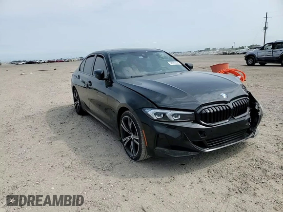 2023 BMW 3 Series 330i with VIN 3MW69FF08P8D30427, listed as a Copart auction lot 58085895 with 27,608 mi miles and Salvage title. Bid and sale history available at DreamBid. Image 13.