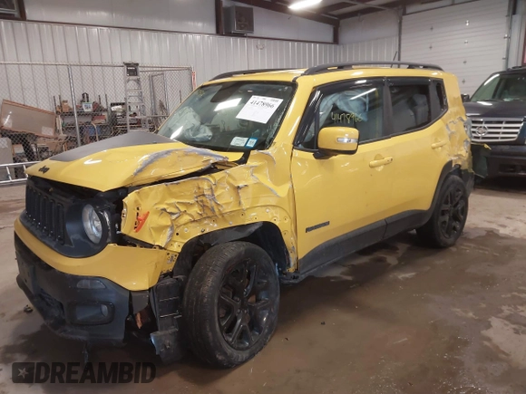2017 Jeep Renegade Latitude with VIN ZACCJBBBXHPE75052, listed as a IAAI auction lot 41478966 with 100,663 mi miles. Bid and sale history available at carsss.com. Image 17.