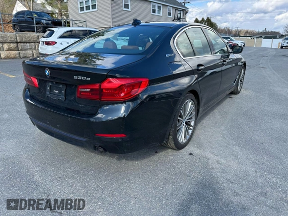 2018 BMW 5 Series 530e xDrive with VIN WBAJB1C57JB084929, listed as a Copart auction lot 50735195 with 139,305 mi miles and Clean Title. Bid and sale history available at carsss.com. Image 3.
