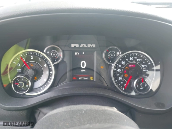 2020 Ram 1500 Big Horn with VIN 1C6RRFFG5LN288617, listed as a IAAI auction lot 39348771 with 60,776 mi miles. Bid and sale history available at carsss.com. Image 7.
