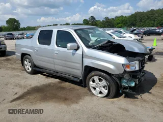 2014 Honda Ridgeline RTL with VIN 5FPYK1F57EB002835, listed as a Copart auction lot 54748905 with 111,253 mi miles and Salvage title. Bid and sale history available at DreamBid. Image 4.