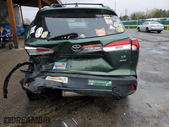 2022 Toyota Corolla Cross LE с VIN 7MUBAABG2NV037163, выставлен на аукционе Copart как лот 53653215 с пробегом 23 400 миль миль и Списание • Salvage title. История ставок и продаж доступна на DreamBid. Изображение 6.