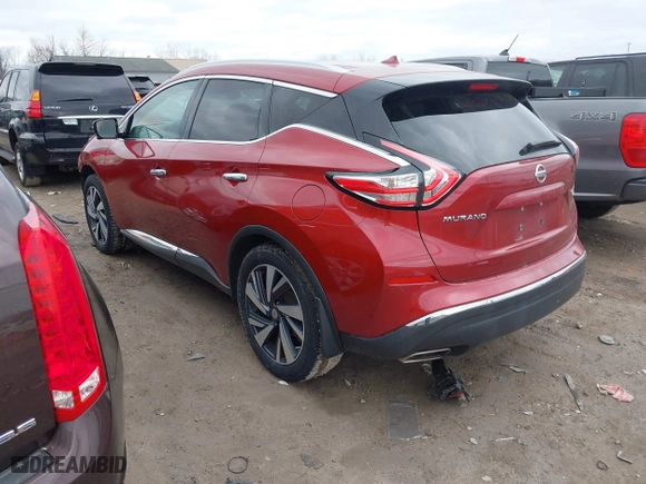 2015 Nissan Murano SL with VIN 5N1AZ2MH7FN244256, listed as a IAAI auction lot 41849967 with 85,930 mi miles. Bid and sale history available at carsss.com. Image 3.