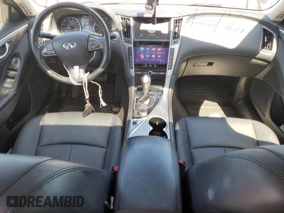 2015 Infiniti Q50 Premium with VIN JN1BV7AR9FM394070, listed as a Copart auction lot 57358335 with 71,982 mi miles and Salvage title. Bid and sale history available at DreamBid. Image 8.
