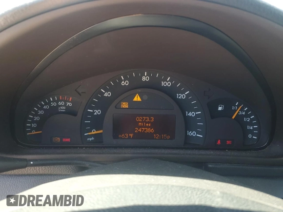 2004 Mercedes-Benz C 230 Kompressor with VIN WDBRF40J04A628791, listed as a Copart auction lot 52890795 with 247,386 mi miles and Salvage Title. Bid and sale history available at DreamBid. Image 9.