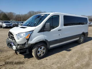 2018 Ford Transit Passenger XL z VIN 1FBZX2YG4JKA75505, wystawiony jako Copart lot #45177795 z przebiegiem 183 203 mil mil oraz Szkody całkowita. Historia ofert i sprzedaży dostępna na DreamBid. Obrazek 1.