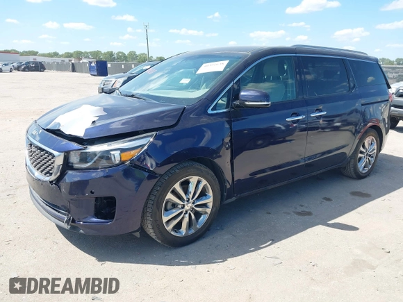 2018 Kia Sedona SX-L with VIN KNDME5C13J6376291, listed as a IAAI auction lot 40391638 with 109,077 mi miles and . Bid and sale history available at carsss.com. Image 17.