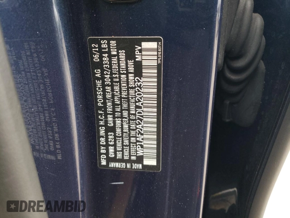 2013 Porsche Cayenne Diesel z VIN WP1AF2A27DLA20232, wystawiony jako Copart lot #86533894 z przebiegiem 160 242 mil mil oraz Szkoda całkowita • Salvage title. Historia ofert i sprzedaży dostępna na DreamBid. Obrazek 15.