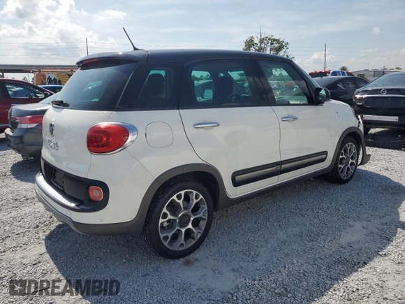 2014 FIAT 500L Trekking with VIN ZFBCFADH9EZ015734, listed as a Copart auction lot 57647185 with 67,302 mi miles and Salvage title. Bid and sale history available at DreamBid. Image 3.