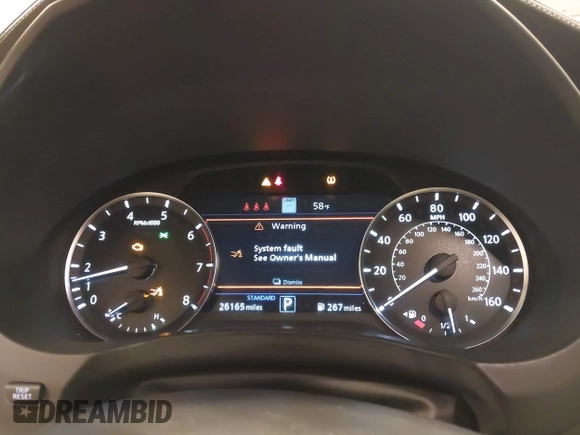 2023 Infiniti QX55 Essential with VIN 3PCAJ5KR3PF121093, listed as a IAAI auction lot 42286924 with 26,165 mi miles and . Bid and sale history available at DreamBid. Image 7.