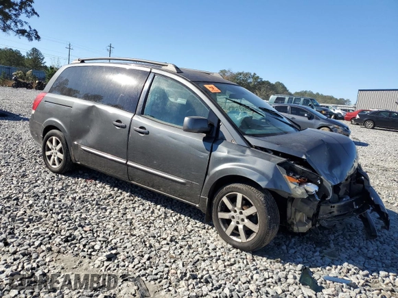 2006 Nissan Quest with VIN 5N1BV28U46N121053, listed as a Copart auction lot 82080434 with 168,902 mi miles and Salvage Title. Bid and sale history available at carsss.com. Image 4.