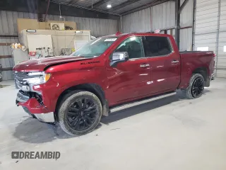 2023 Chevrolet Silverado 1500 LTZ with VIN 1GCUDGED3PZ195205, listed as a Copart auction lot 48347635 with 22,327 mi miles and Salvage Title. Bid and sale history available at carsss.com. Image 1.