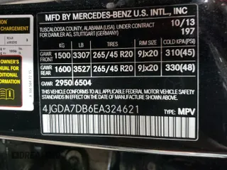 2014 Mercedes-Benz M 550 with VIN 4JGDA7DB6EA324621, listed as a Copart auction lot 51249965 with 147,656 mi miles and Clean title. Bid and sale history available at DreamBid. Image 13.