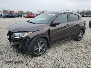 2022 Honda HR-V EX with VIN 3CZRU6H5XNM721391, listed as a Copart auction lot 52780175 with 26,533 mi miles and Salvage Title. Bid and sale history available at carsss.com. Image 1.