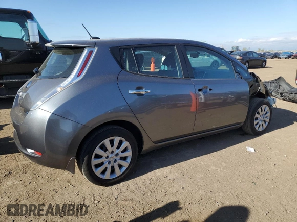 2015 Nissan LEAF S with VIN 1N4AZ0CP7FC313174, listed as a Copart auction lot 54276145 with 91,867 mi miles and Salvage Title. Bid and sale history available at DreamBid. Image 3.
