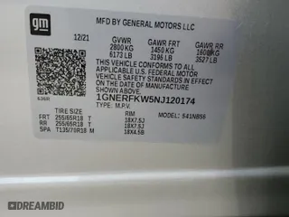 2022 Chevrolet Traverse LS with VIN 1GNERFKW5NJ120174, listed as a Copart auction lot 50095685 with 0 mi miles and Non Repairable. Bid and sale history available at carsss.com. Image 13.