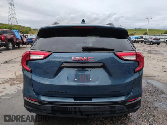 2024 GMC Terrain SLE with VIN 3GKALTEG3RL314796, listed as a Copart auction lot 58643785 with 22,617 mi miles and Salvage title. Bid and sale history available at DreamBid. Image 6.