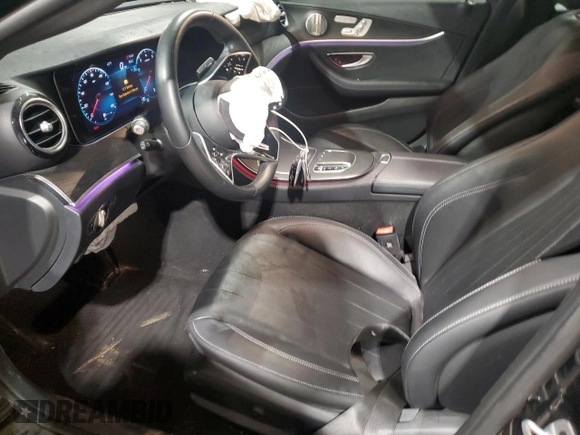 2023 Mercedes-Benz E 350 with VIN W1KZF8EB3PB186989, listed as a Copart auction lot 43712505 with 11,127 mi miles and Salvage Title. Bid and sale history available at DreamBid. Image 7.