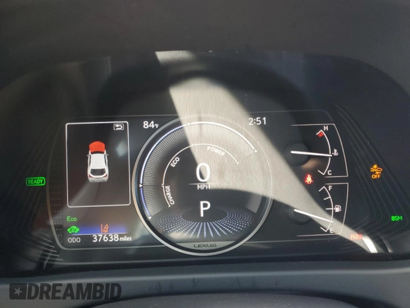 2021 Lexus UX 250h с VIN JTHP9JBHXM2045467, выставлен на аукционе Copart как лот 60781685 с пробегом 37 638 миль миль и Списание • Salvage title. История ставок и продаж доступна на DreamBid. Изображение 9.