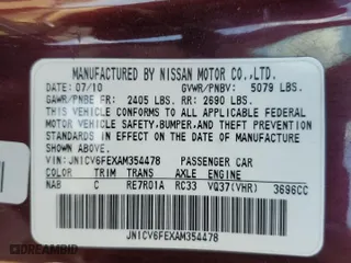2010 Infiniti G37 Convertible with VIN JN1CV6FEXAM354478, listed as a Copart auction lot 63550574 with 112,836 mi miles and Salvage Title. Bid and sale history available at carsss.com. Image 14.