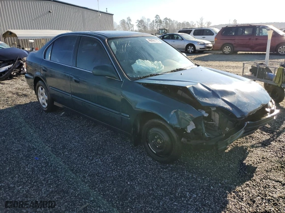 1998 Honda Civic EX with VIN 2HGEJ8548WH511734, listed as a Copart auction lot 46406175 with 215,785 mi miles and Salvage Title. Bid and sale history available at carsss.com. Image 4.