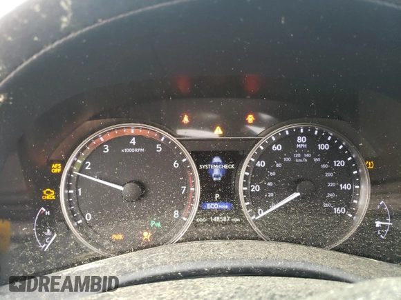 2013 Lexus GS 350 with VIN JTHBE1BL9D5008581, listed as a Copart auction lot 52741535 with 148,587 mi miles and Salvage Title. Bid and sale history available at carsss.com. Image 9.
