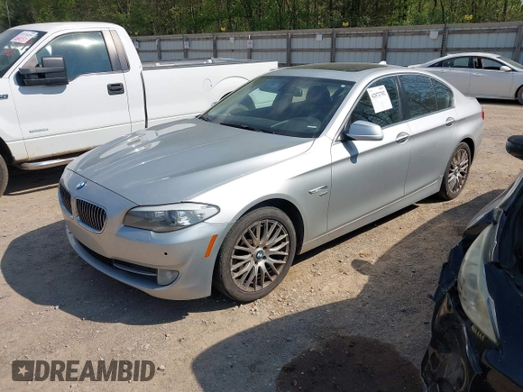 2011 BMW 5 Series 535i xDrive with VIN WBAFU7C58BC777569, listed as a IAAI auction lot 42072702 with 195,675 mi miles. Bid and sale history available at carsss.com. Image 2.