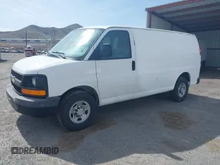 2012 Chevrolet Express Cargo Van with VIN 1GCWGFCA3C1193871, listed as a IAAI auction lot 42098096 with 227,331 mi miles. Bid and sale history available at carsss.com. Image 2.