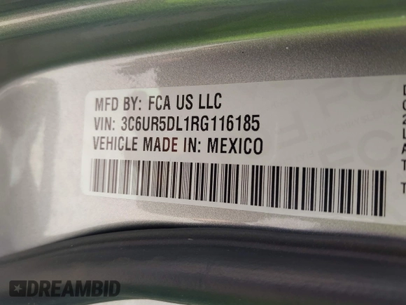 2024 Ram 2500 Big Horn z VIN 3C6UR5DL1RG116185, wystawiony jako IAAI lot #42007154 z przebiegiem Nie podano mil oraz . Historia ofert i sprzedaży dostępna na DreamBid. Obrazek 9.