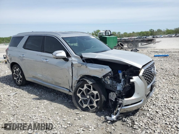 2022 Hyundai Palisade Calligraphy z VIN KM8R7DHE0NU421478, wystawiony jako Copart lot #54158845 z przebiegiem 40 796 mil mil oraz Szkoda całkowita • Salvage title. Historia ofert i sprzedaży dostępna na DreamBid. Obrazek 4.