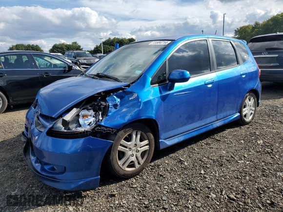 2008 Honda Fit Sport with VIN JHMGD38648S048984, listed as a Copart auction lot 73504714 with 138,657 mi miles and Salvage Title. Bid and sale history available at carsss.com. Image 1.