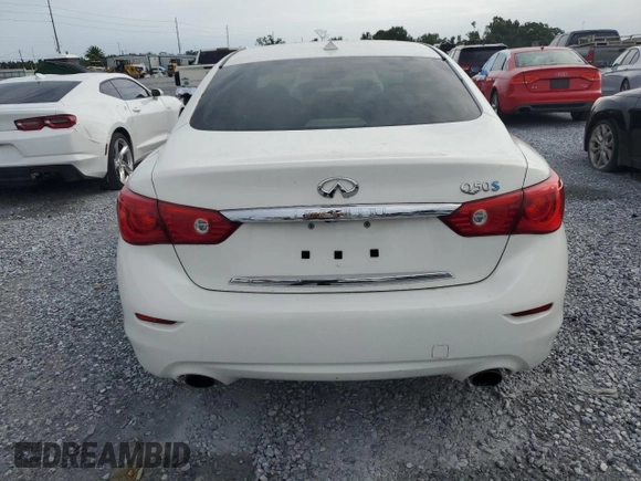 2014 Infiniti Q50 Hybrid Premium with VIN JN1AV7AP0EM692306, listed as a Copart auction lot 63067025 with 83,452 mi miles and Clean title. Bid and sale history available at DreamBid. Image 6.