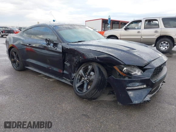 2021 Ford Mustang EcoBoost with VIN 1FA6P8TH7M5122830, listed as a IAAI auction lot 40668826 with 41,379 mi miles. Bid and sale history available at carsss.com. Image 1.