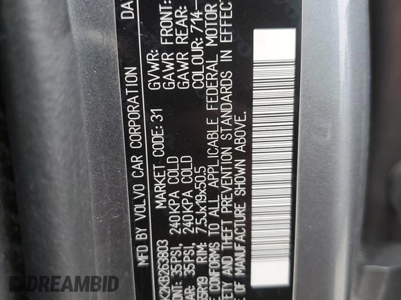 2019 Volvo XC60 z VIN LYVBR0DK2KB263803, wystawiony jako Copart lot #82622984 z przebiegiem 142 294 mil mil oraz Szkoda całkowita • Salvage title. Historia ofert i sprzedaży dostępna na DreamBid. Obrazek 13.