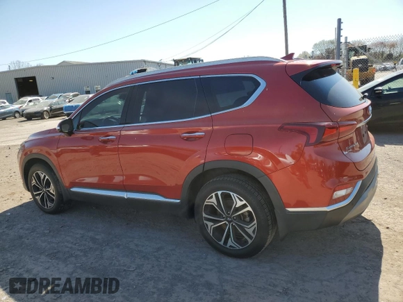 2020 Hyundai Santa Fe SEL with VIN 5NMS3CAAXLH186434, listed as a Copart auction lot 53346755 with 69,664 mi miles and Salvage Title. Bid and sale history available at DreamBid. Image 2.