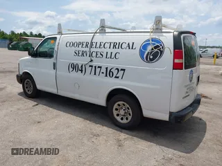 2011 Chevrolet Express Cargo with VIN 1GCSGAFX4B1119293, listed as a IAAI auction lot 42589813 with 153,683 mi miles and . Bid and sale history available at DreamBid. Image 3.