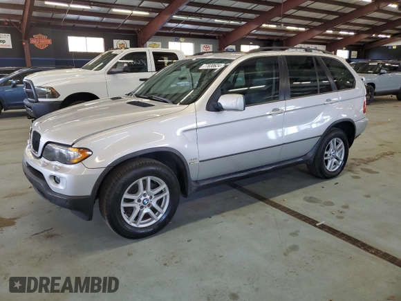 2006 BMW X5 3.0i with VIN 5UXFA135X6LY33914, listed as a Copart auction lot 77830624 with 136,150 mi miles and Clean Title. Bid and sale history available at carsss.com. Image 1.