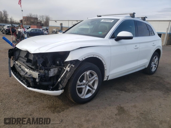 2019 Audi Q5 Premium with VIN WA1ANAFY7K2142694, listed as a Copart auction lot 50494455 with 85,857 mi miles and Salvage Title. Bid and sale history available at carsss.com. Image 1.