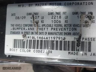 2010 Mazda Mazda3 s Sport with VIN JM1BL1H64A1197913, listed as a IAAI auction lot 41420059 with 201,210 mi miles. Bid and sale history available at carsss.com. Image 9.